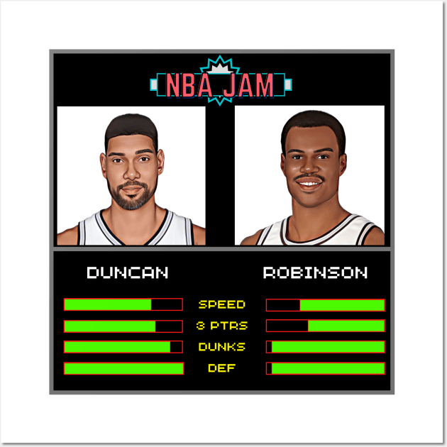 Duncan & Robinson - NBA Jam Edition Wall Art by M.I.M.P.